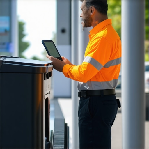 Laundry pickup driver using contactless technology in Odessa