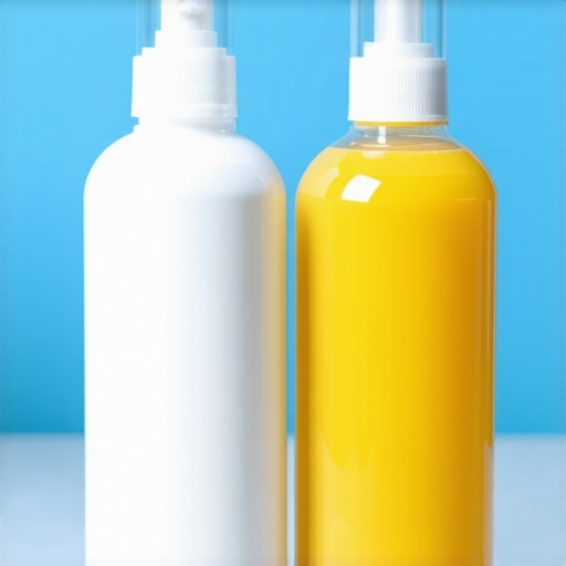 Biodegradable laundry detergent bottles on a clean surface, emphasizing eco-conscious choices.
