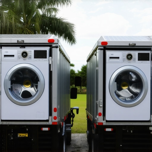Sustainable laundry delivery trucks with solar panels in Tampa