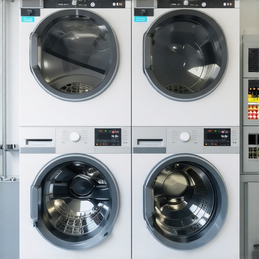 Modern laundry facility with advanced technology and eco-friendly equipment