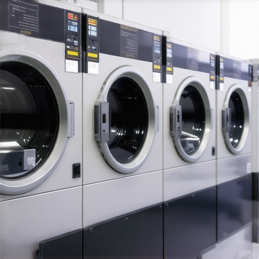 Modern Tampa laundry machines with eco-friendly features promoting water and energy efficiency.