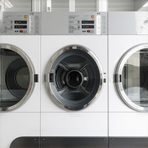 Modern laundry facility showcasing water-saving and eco-friendly innovations