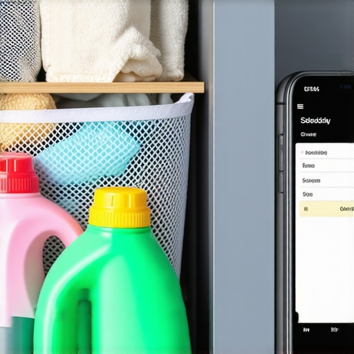Organized laundry equipment and digital scheduling tools for reliable pickup.