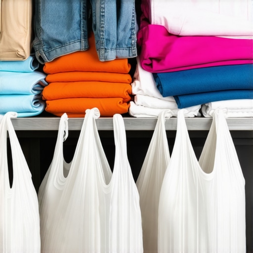 Reusable laundry bags organized with clothes, ready for pickup in Tampa Bay